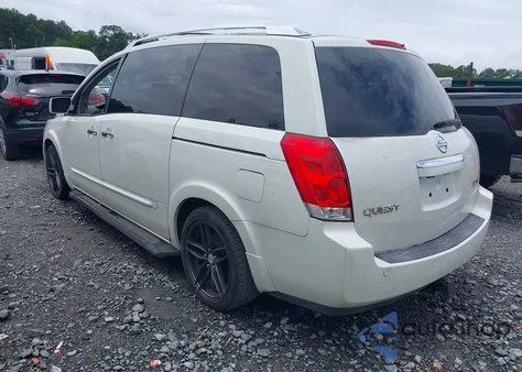 2008 Nissan Quest Sl из США, поврежденный, VIN 5N1BV28U38N112895